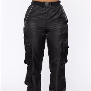 Black Cargo Joggers